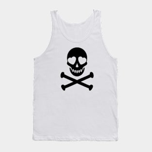 Of Vizions Heart Eyes Skull and Crossbones ORIGINAL Tank Top